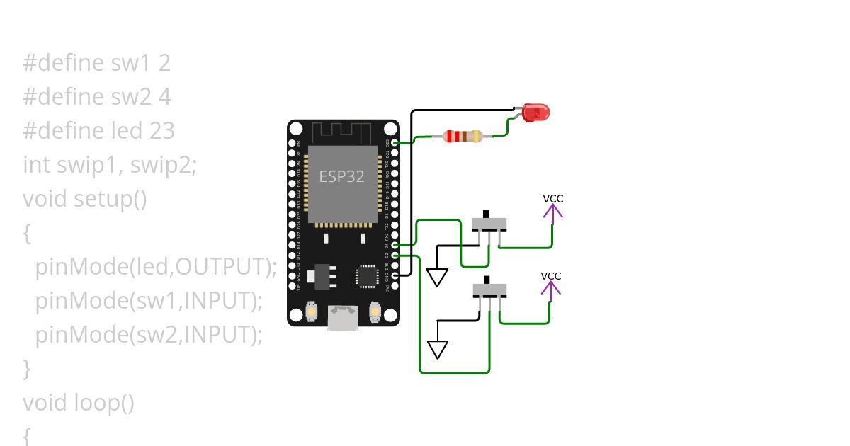 Two way switch using arduinoi simulation