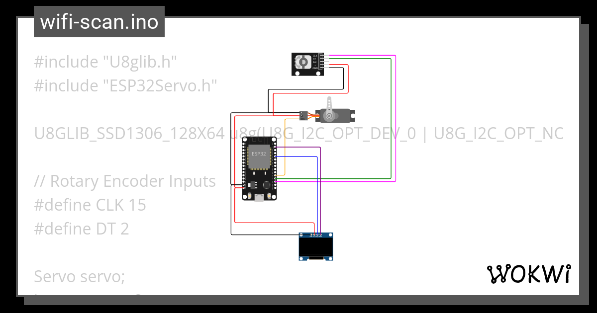 Controlling Servos With Rotary Encoders U8 Wokwi Esp32 Stm32