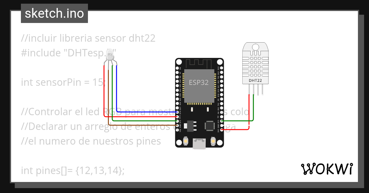 DHT22 - Wokwi ESP32, STM32, Arduino Simulator