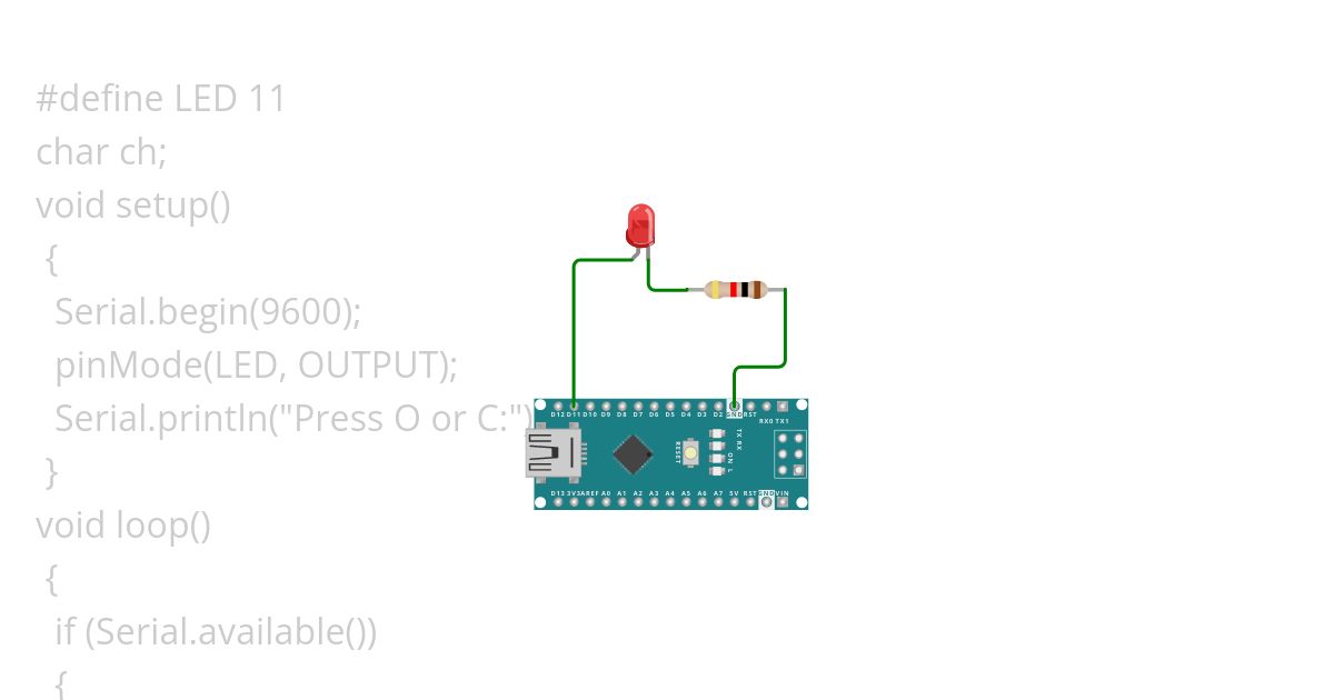 Serial Monitor 1 simulation