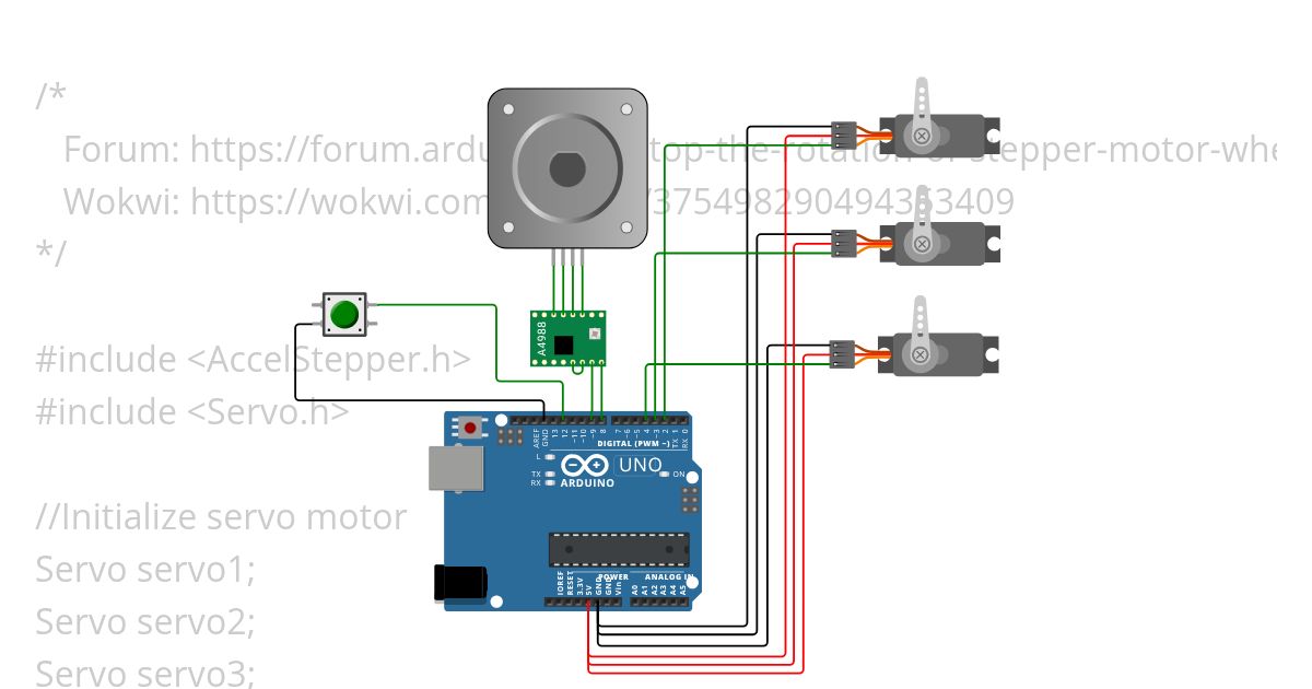 Stepper motor and servo motor control simulation