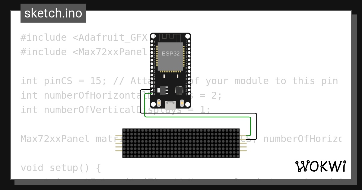 Display wokwi esp32 stm32 arduino simulator