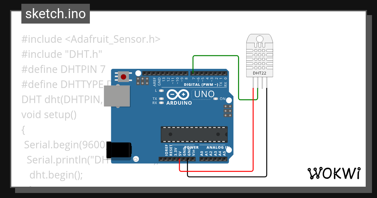 DHT22_Sensor - Wokwi ESP32, STM32, Arduino Simulator