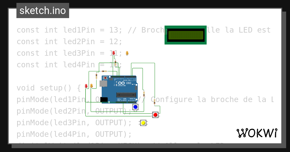 Mini Projet Feux De Chantiers Wokwi Esp Stm Arduino Simulator