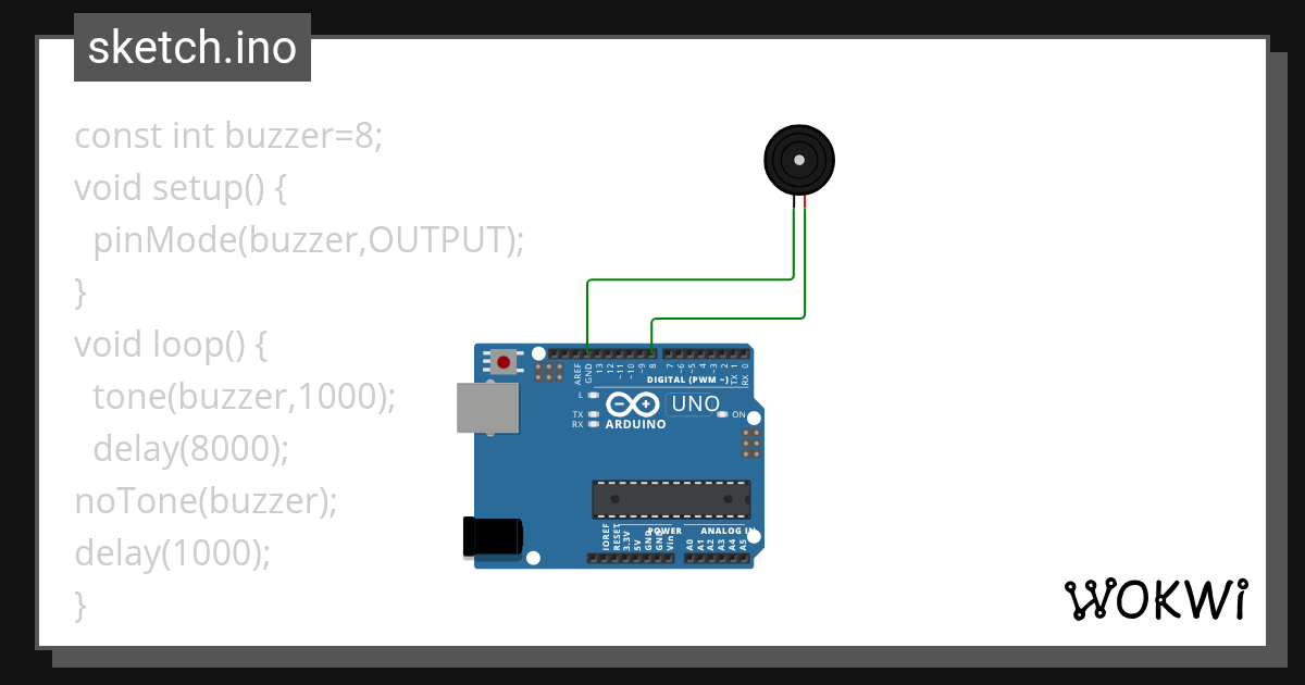 buzzer ard - Wokwi ESP32, STM32, Arduino Simulator