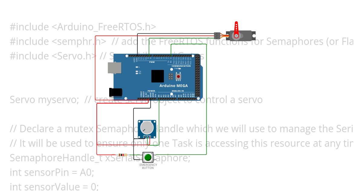 FreeRTOS basic Analog Digital Read Task Priority simulation