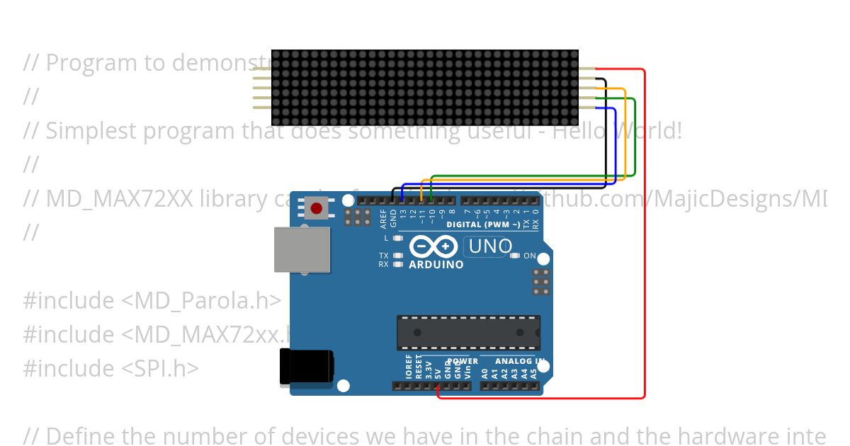 arduinoMAX7219 simulation
