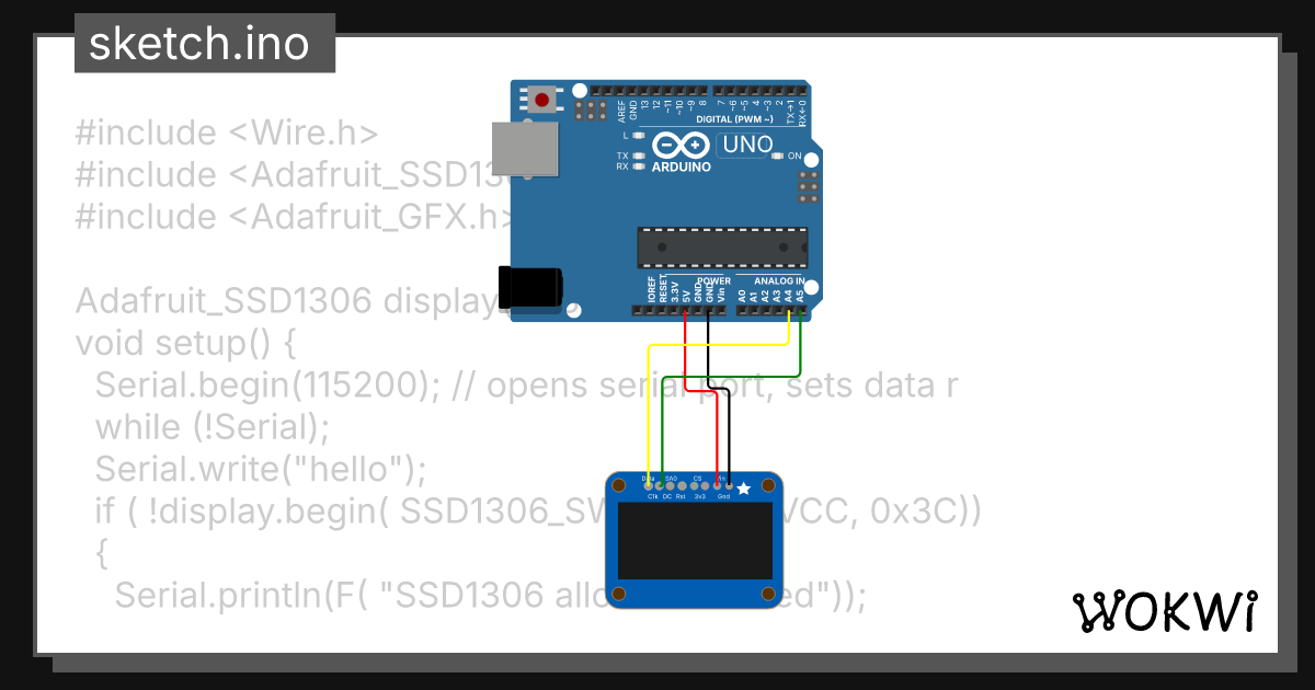 Arduinossd1306 wokwi esp32 stm32 arduino simulator