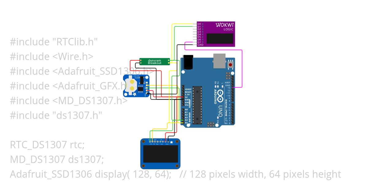 ds1307-SSD1306 simulation