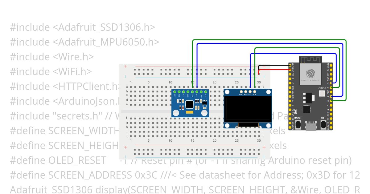 ESP32 display track Copy simulation