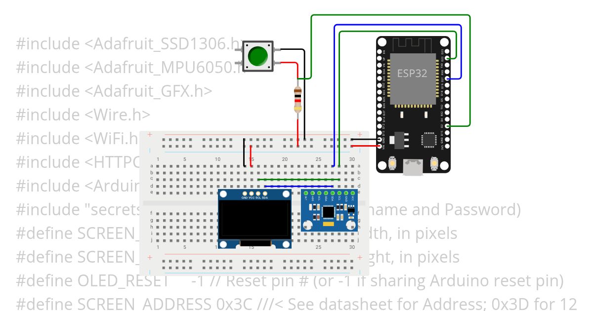esp32 test mcu with oled simulation