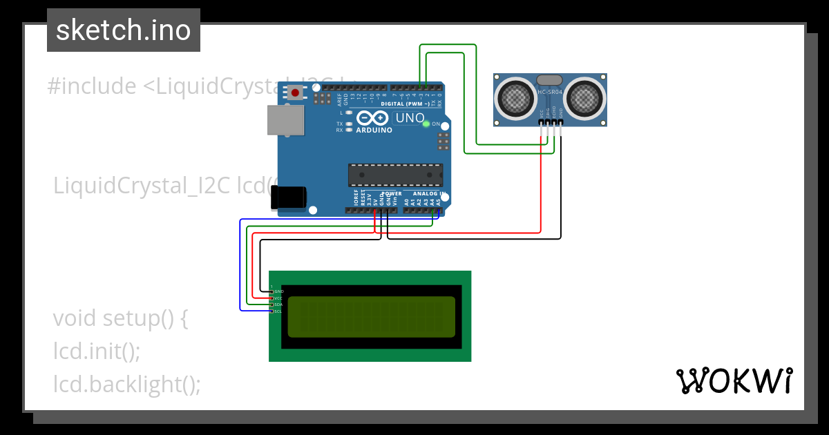 ulatra sonic - Wokwi ESP32, STM32, Arduino Simulator