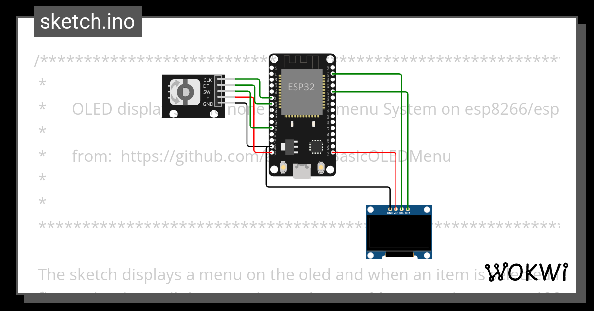 Esp32 Encoder Menu Wokwi Esp32 Stm32 Arduino Simulator