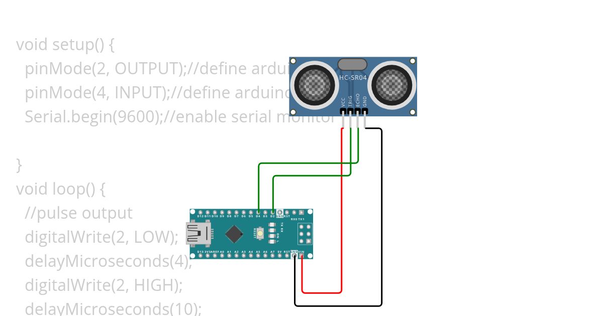 Ultrasonic Sensor simulation