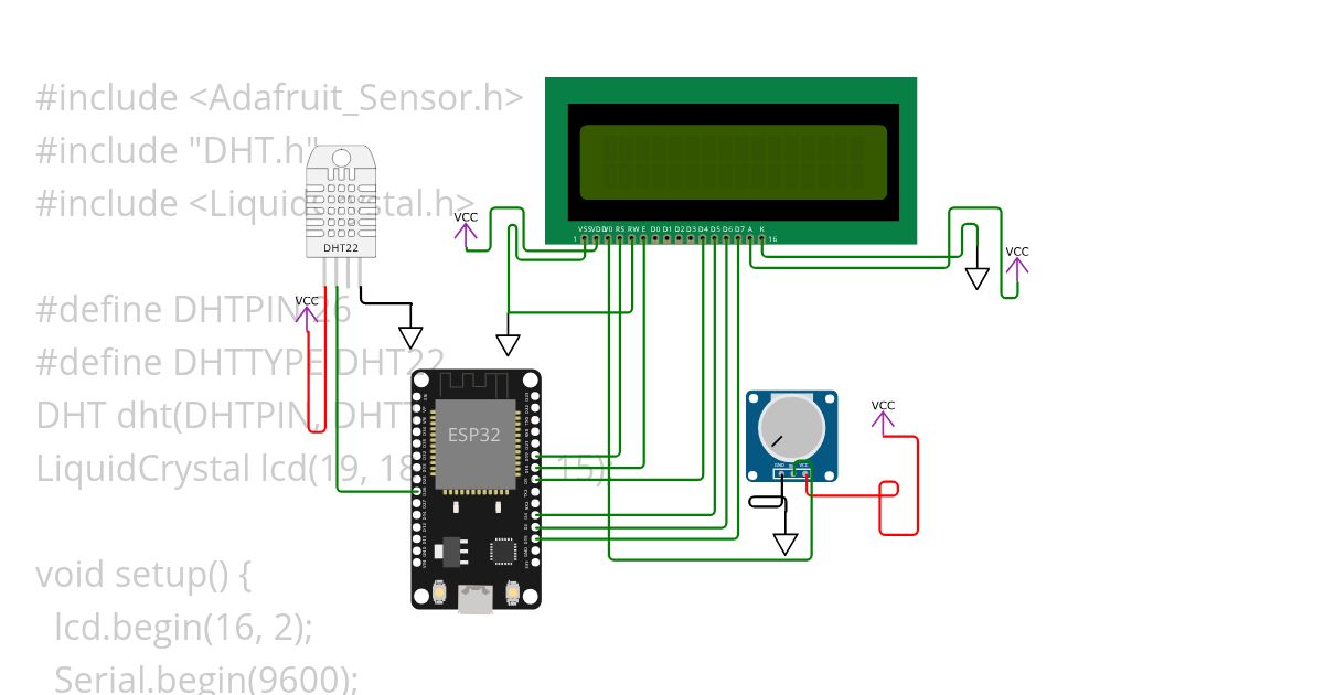 DHT_LCD_ESP32 simulation