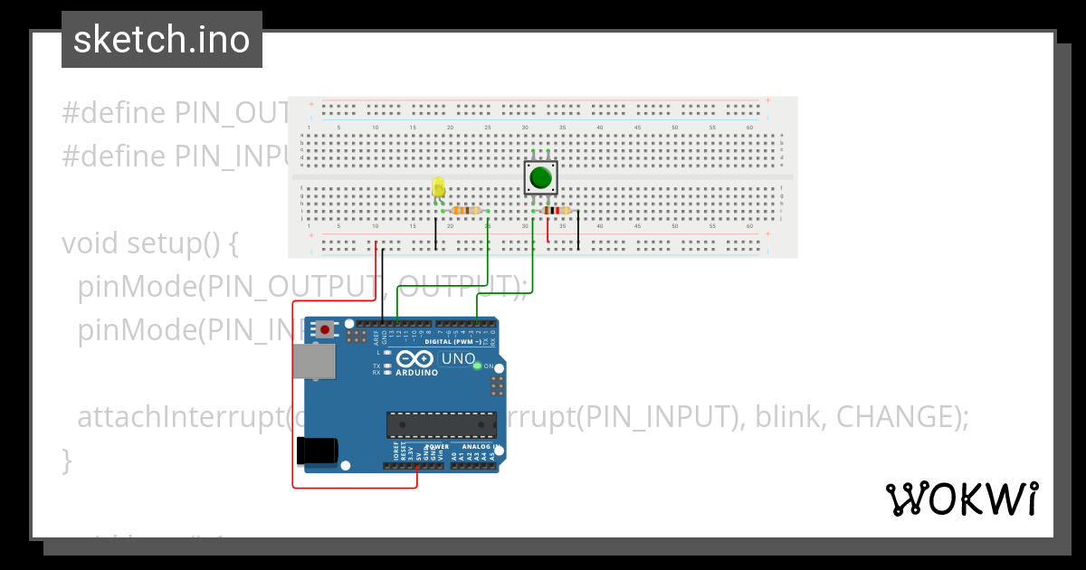 Toggle Led Wokwi Esp32 Stm32 Arduino Simulator