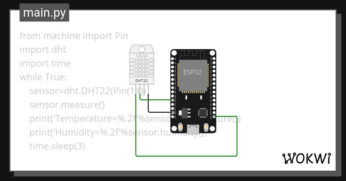 temperature sensor - Wokwi ESP32, STM32, Arduino Simulator