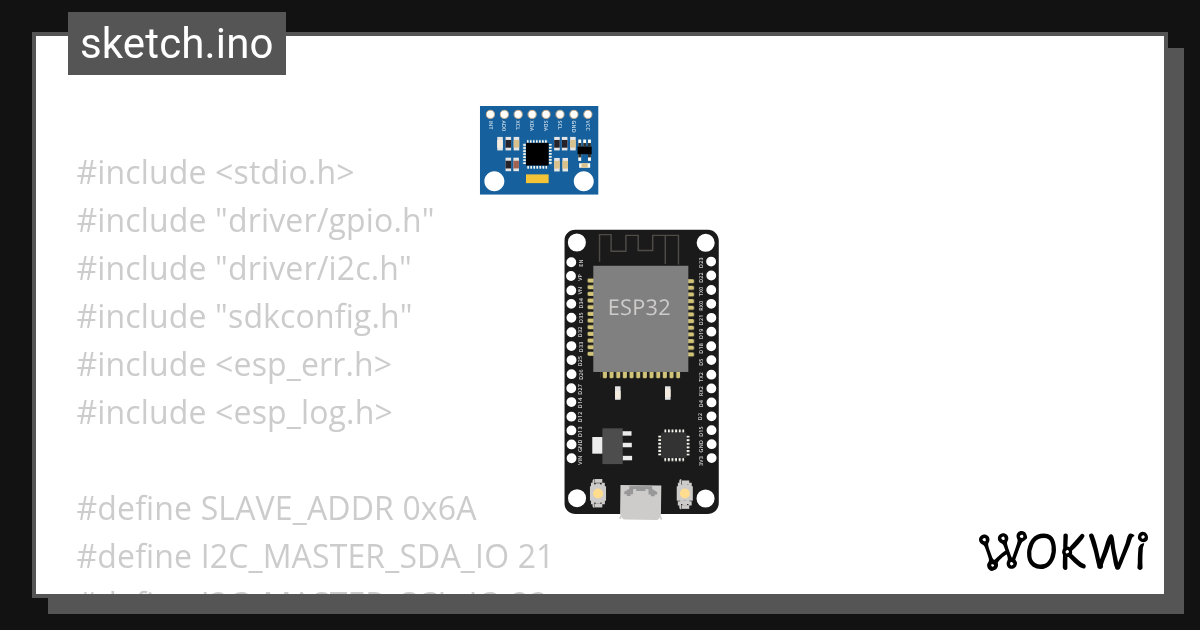 I2c - Wokwi ESP32, STM32, Arduino Simulator