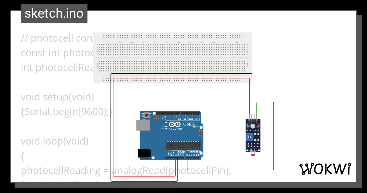 Photocell Connected With Pc - Wokwi Esp32, Stm32, Arduino Simulator