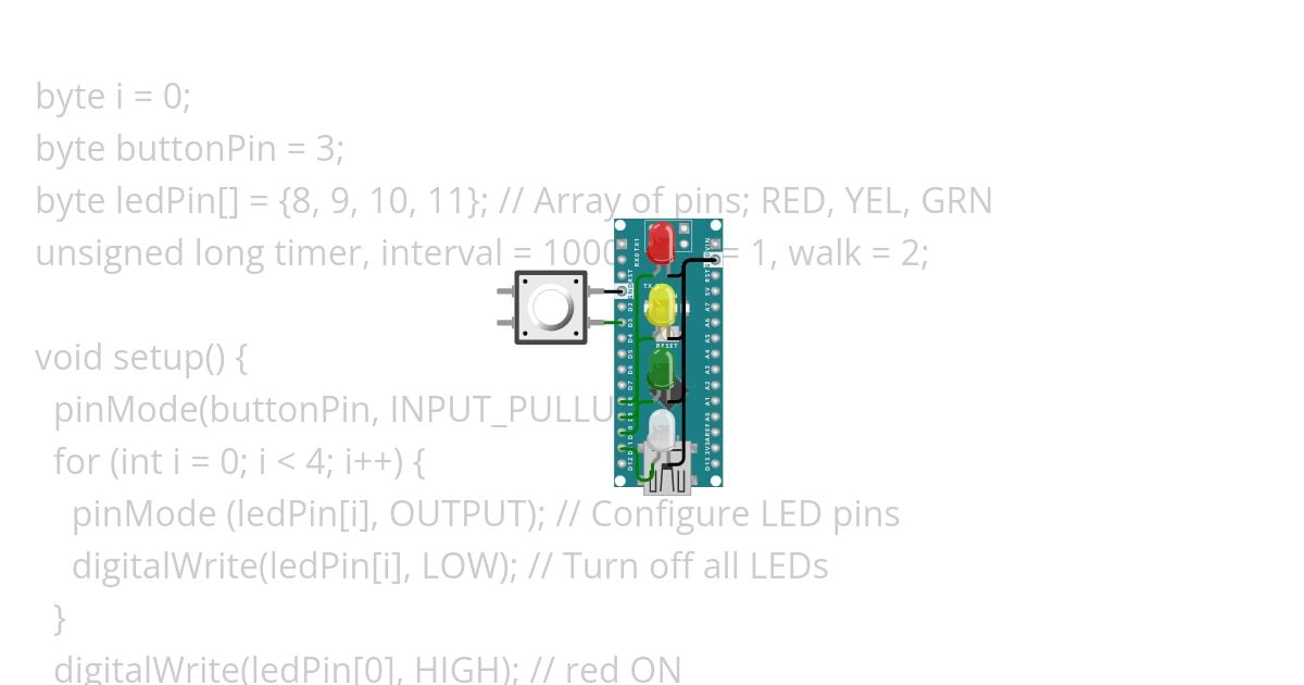 trafficlightWalk simulation