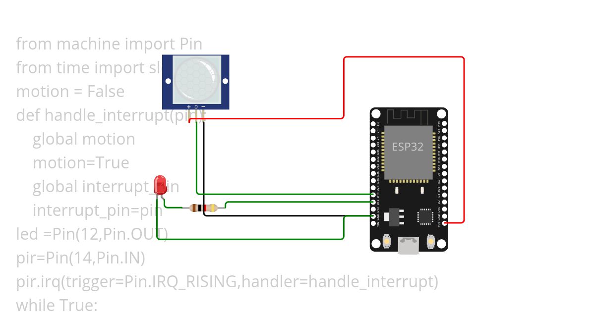 PIR micropython simulation