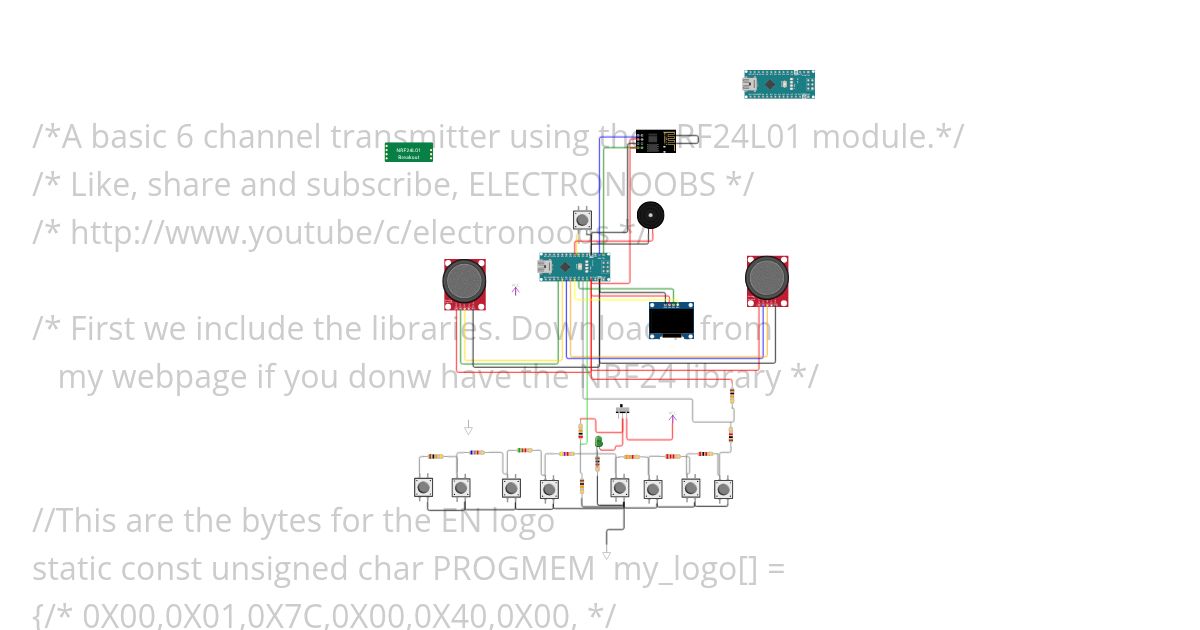 RC transmitter simulation