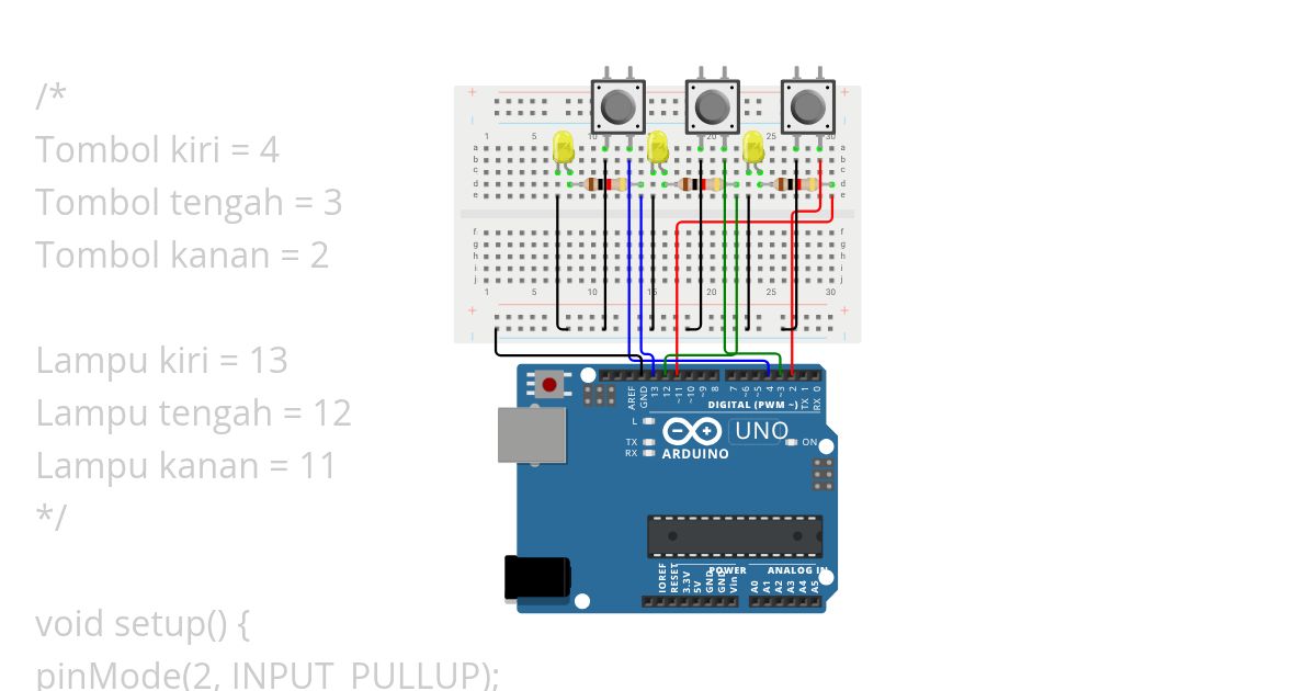 Logika 3 LED simulation
