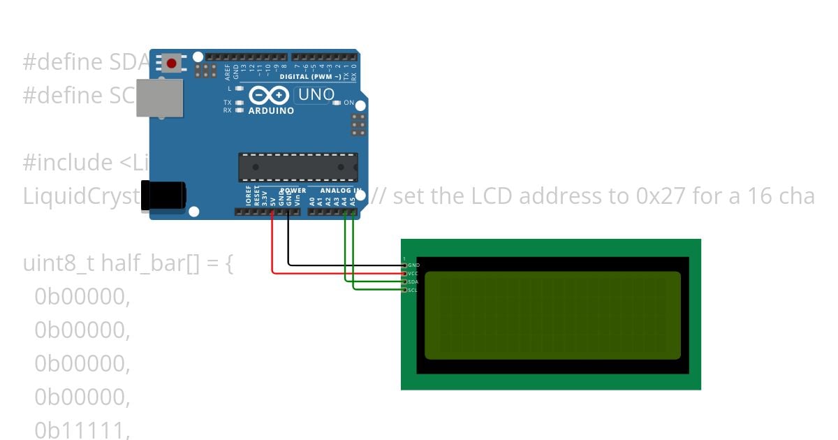 LCD I2C simulation