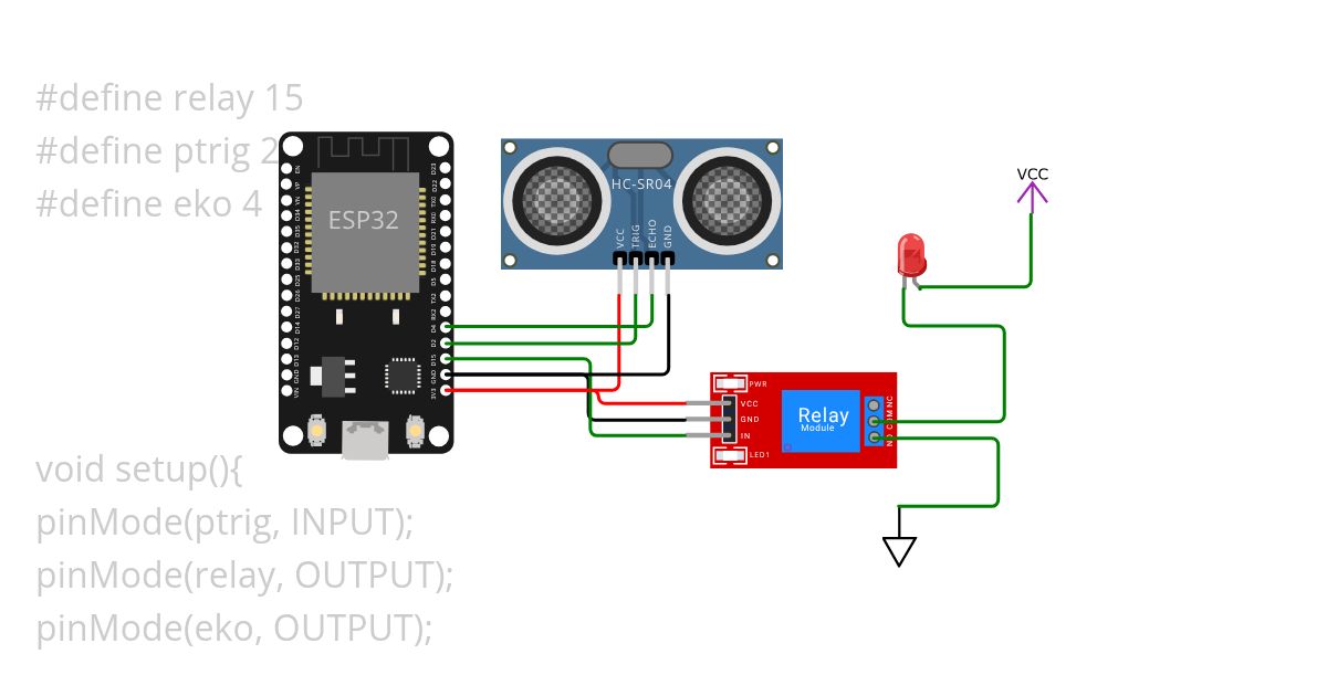 relay led pin15 simulation
