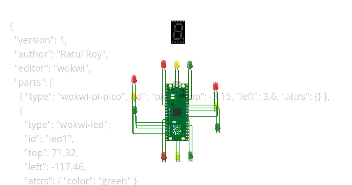 4 Way Traffic Lights simulation