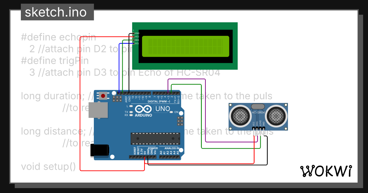 Exp 2.1 Ultrasonic sensor - Wokwi ESP32, STM32, Arduino Simulator