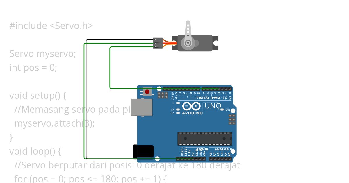 MOTOR SERVO {MUTHYA & DIMAS KINYIS XI TEKNIKA} simulation