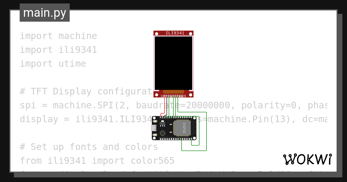 Esp32tft wokwi esp32 stm32 arduino simulator