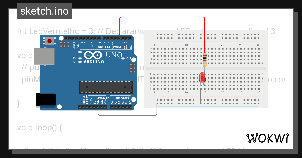 Arduino Acendendo LEDS - Wokwi ESP32, STM32, Arduino Simulator