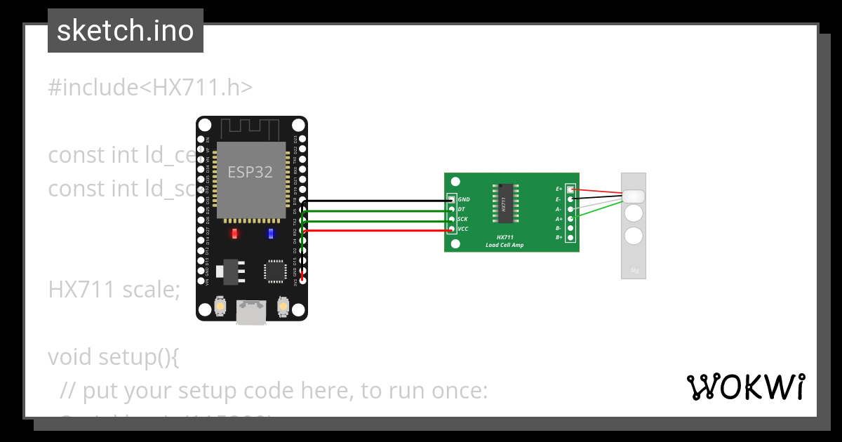 Load Cell Wokwi Esp Stm Arduino Simulator