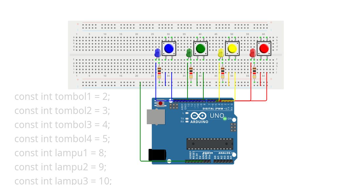 arduino button 1 simulation