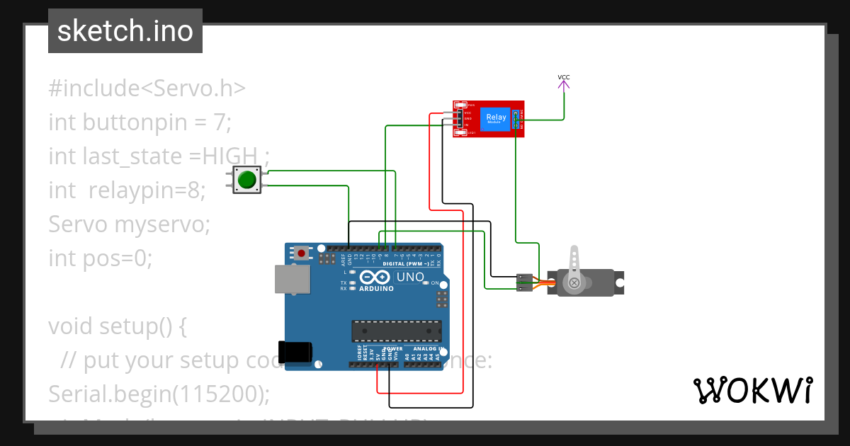 motor control using relay Wokwi ESP32, STM32, Arduino Simulator