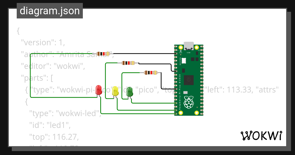 traffic light - Wokwi ESP32, STM32, Arduino Simulator