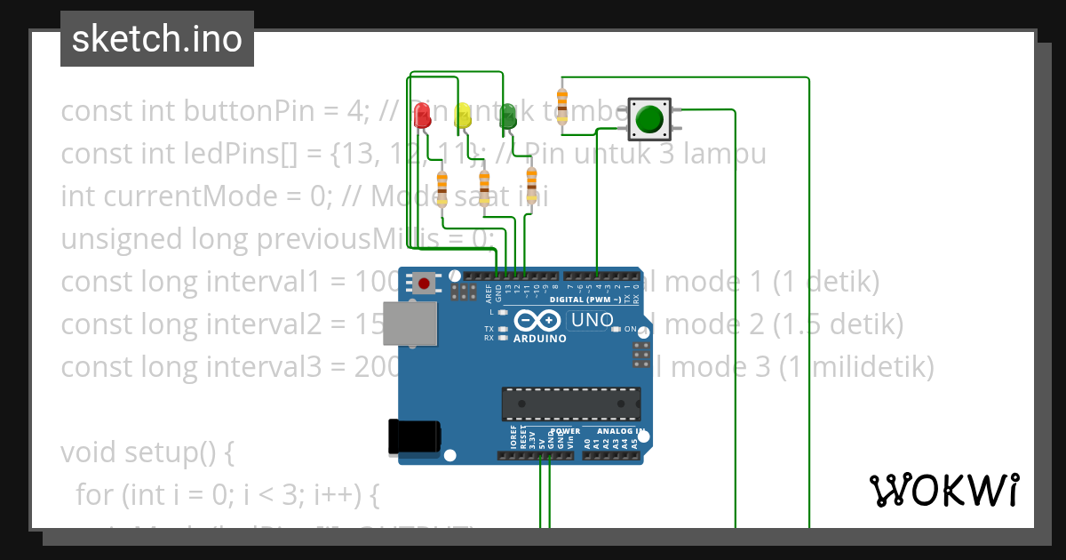 Project 2 Arrazy Uno - Wokwi ESP32, STM32, Arduino Simulator