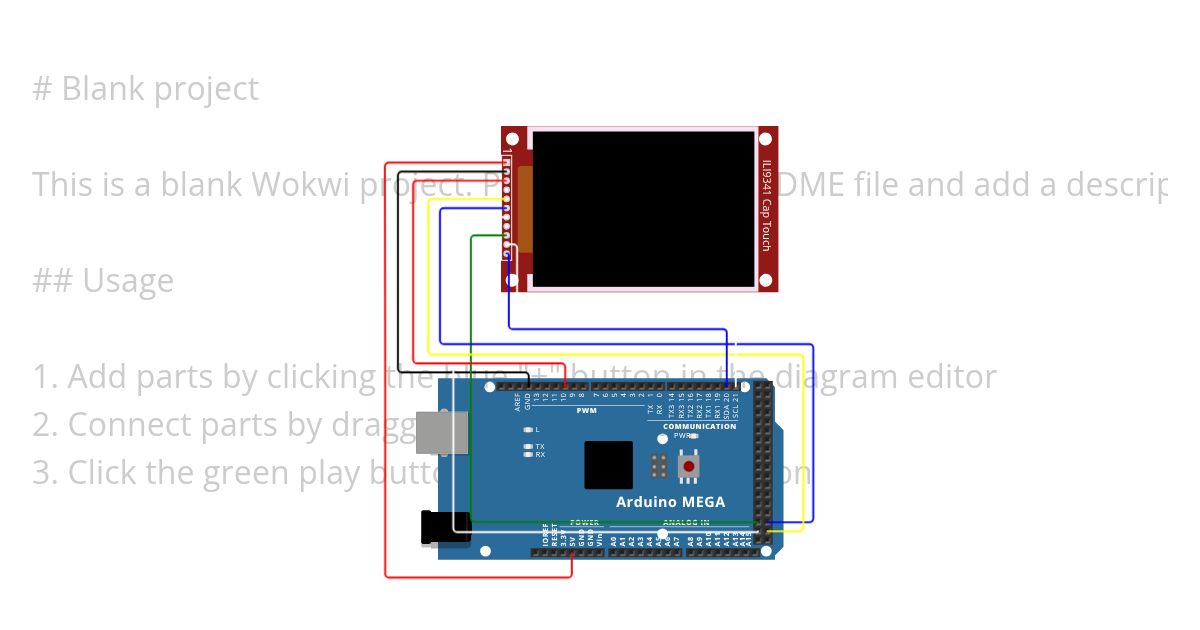 ILI9341 Capacitive Touch example - finger painting simulation