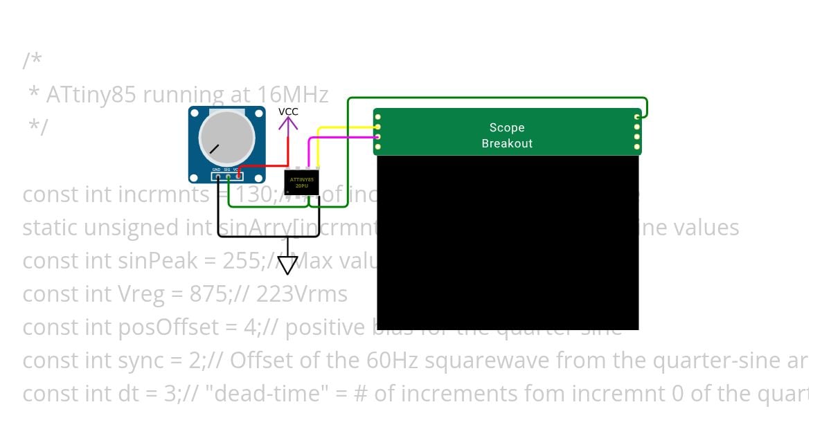 ATtiny85 inverter sine simulation