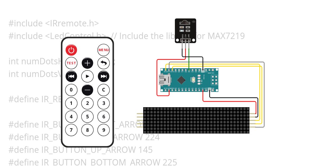 MAX 7219 with IR simulation