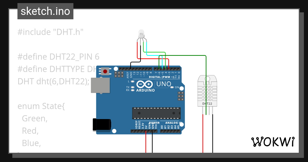 RGB led - Wokwi ESP32, STM32, Arduino Simulator
