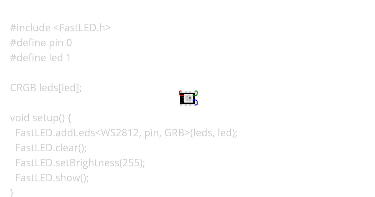 FastLED Rainbow Test simulation
