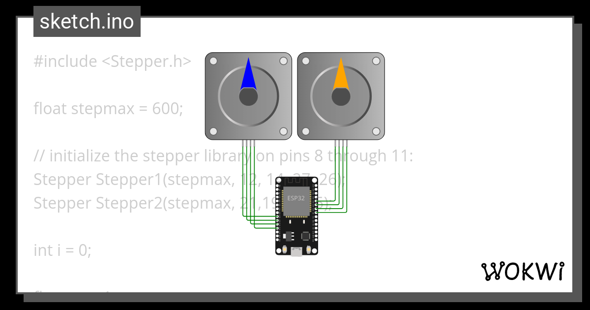 Stepper Motor Esp32 Copy Wokwi Esp32 Stm32 Arduino Simulator