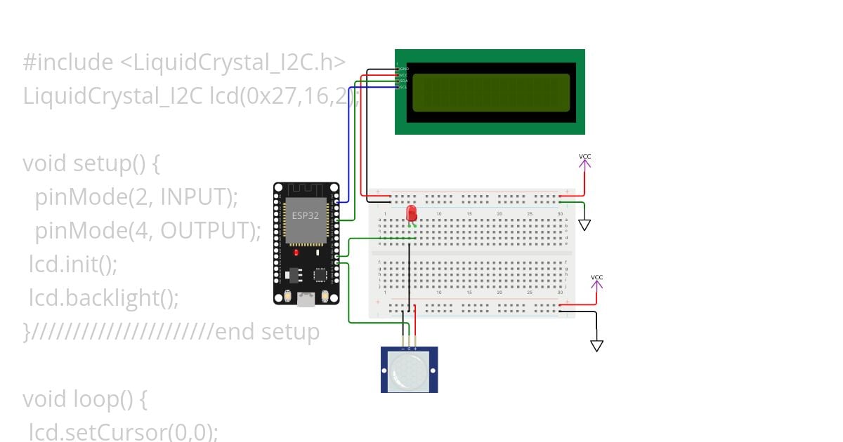 esp32 PIR  simulation