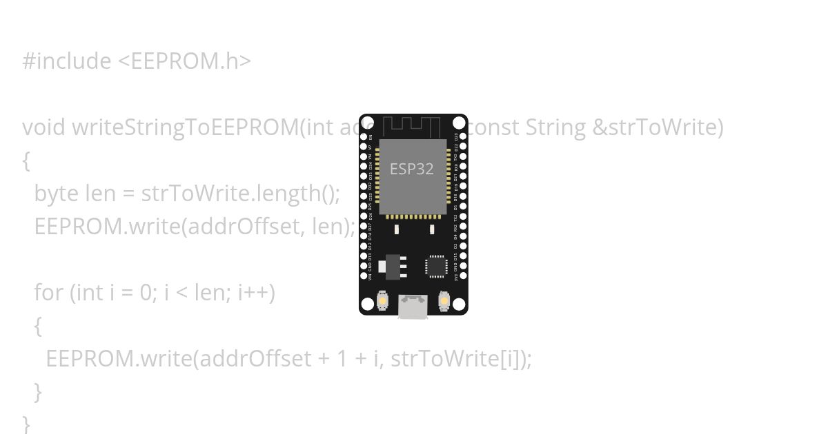 Save string to eeorom simulation