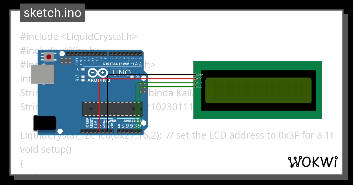 flowing characters lcd Copy - Wokwi ESP32, STM32, Arduino Simulator