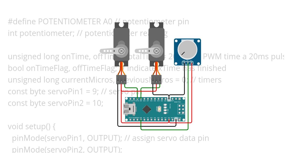 servoPairNoLibrary simulation