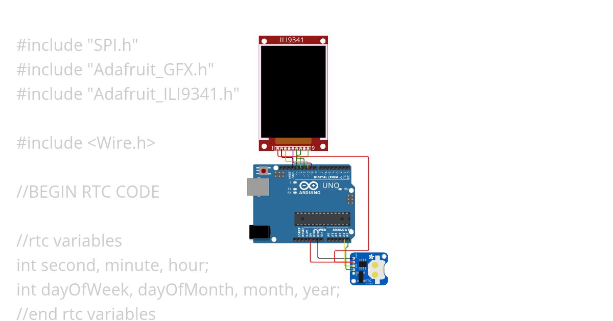 simple tft clock simulation